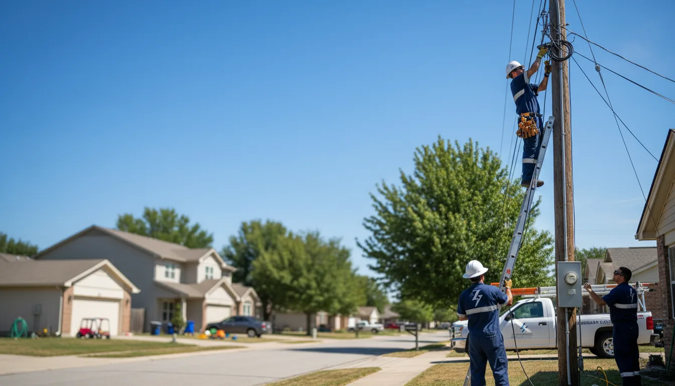 Residential electrician providing installation services in Finley, OK
